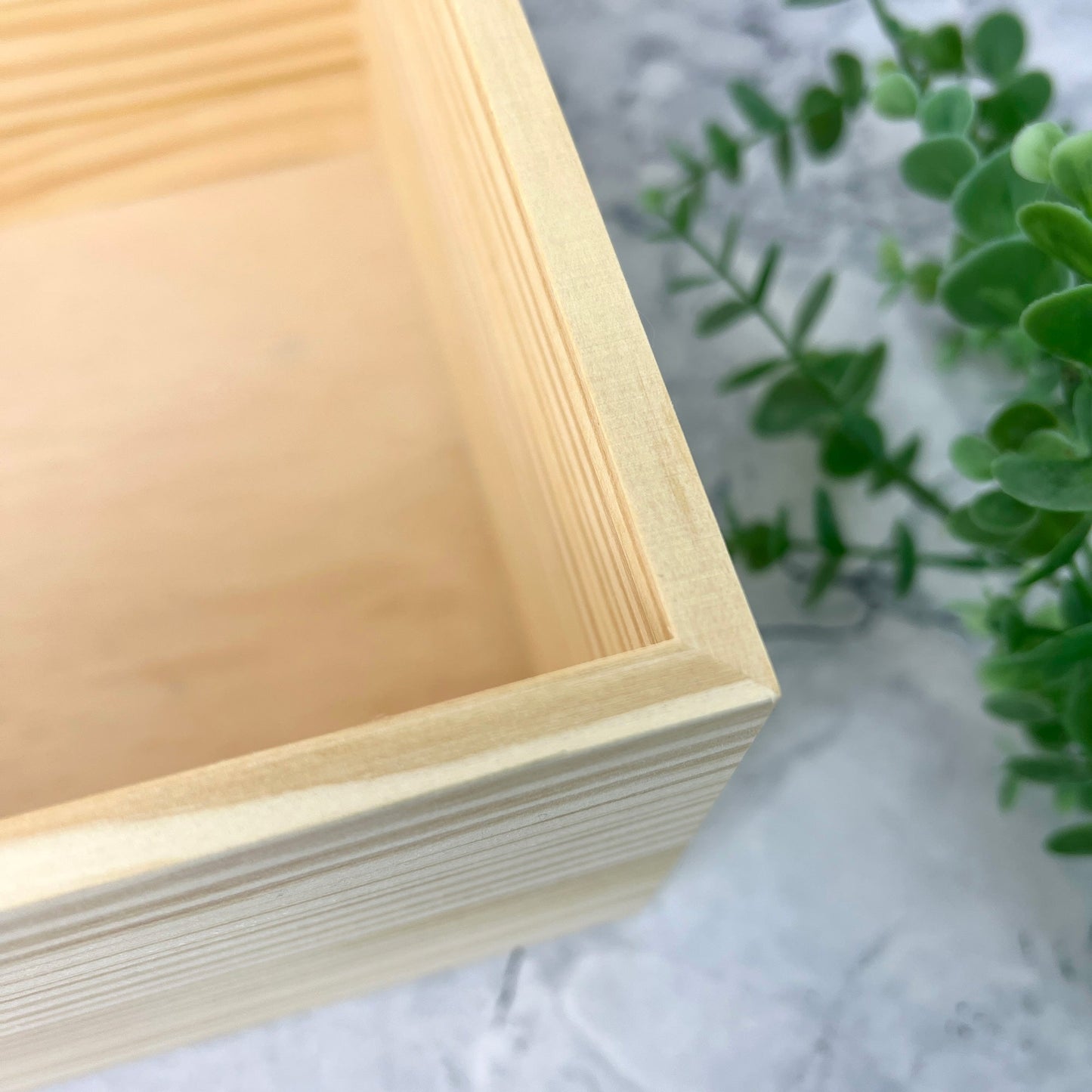 Personalised Couples Names Pine Photo Keepsake Memory Box - 4 Sizes