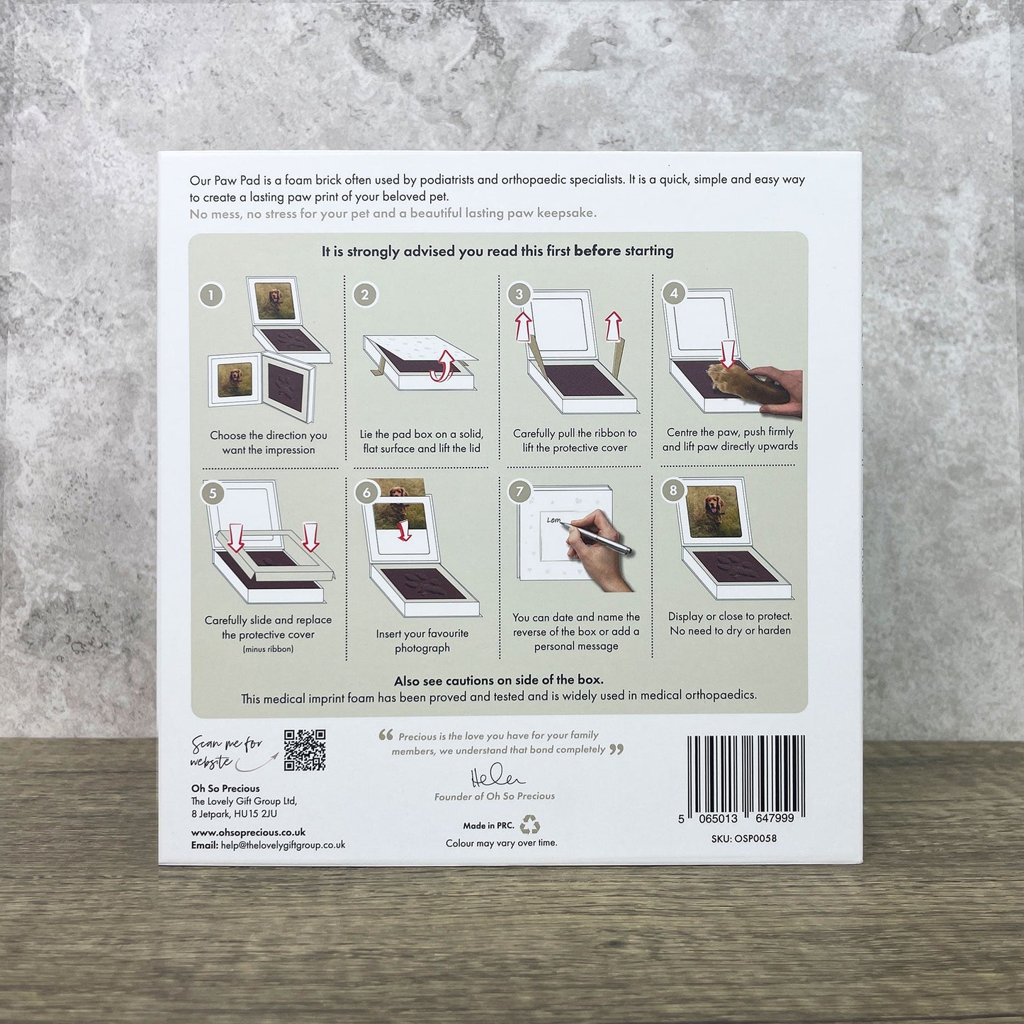 Paw Pad Impression Keepsake