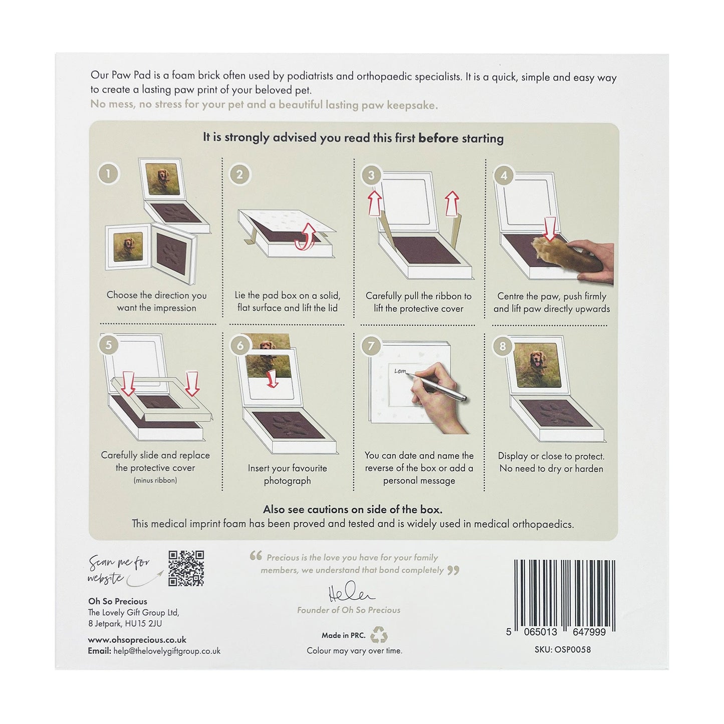 Paw Pad Impression Keepsake