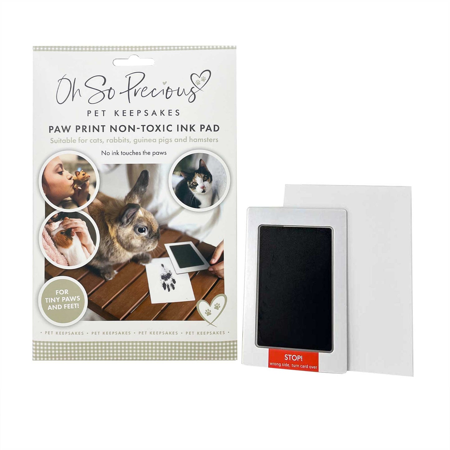 Paw Print Non-toxic Paw Print Ink Pad Kit For Small Mammals