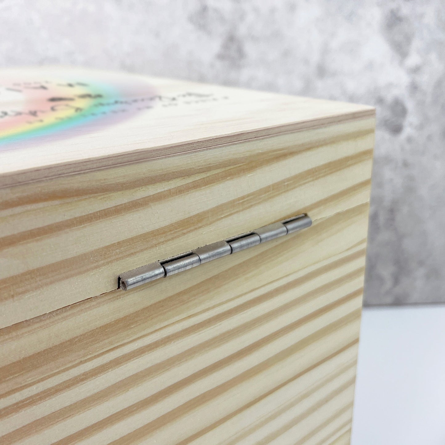 Personalised Soft Rainbow Bridge Photo Pet Keepsake Box - 4 Sizes