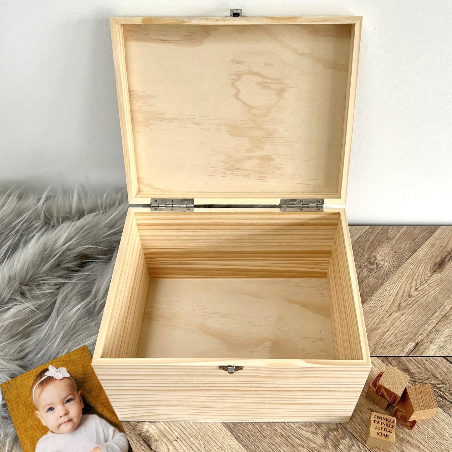 Personalised Twinkle Twinkle New Baby Keepsake Box - 4 Sizes