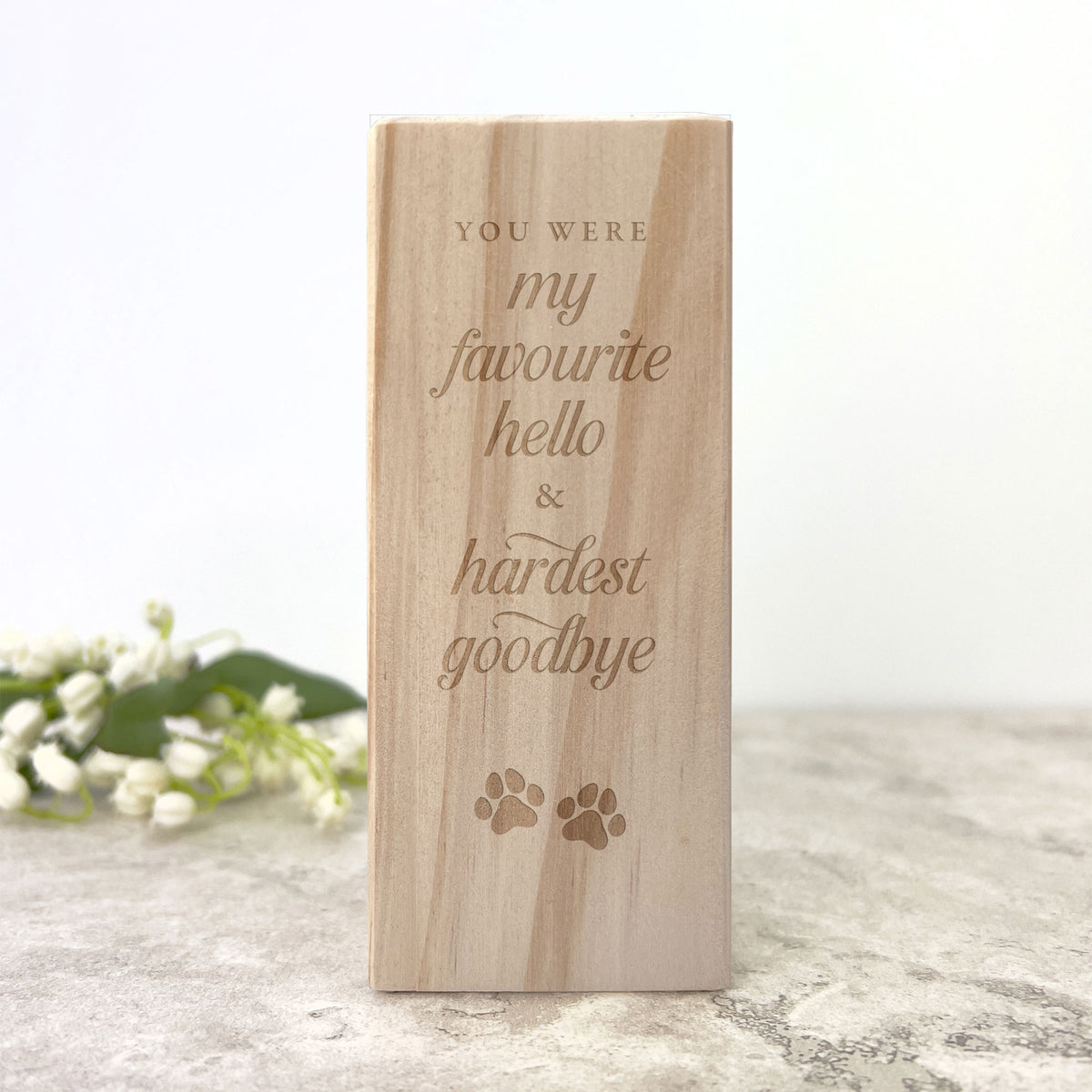 Hardest Goodbye Wooden Tea Light Holder - Carton of 12