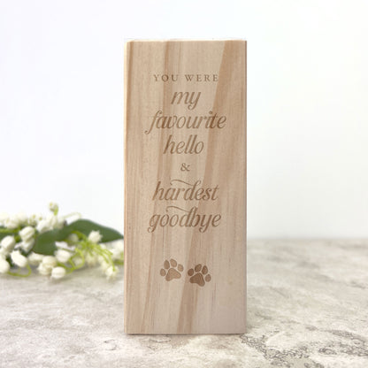 Hardest Goodbye Wooden Tea Light Holder - Carton of 12