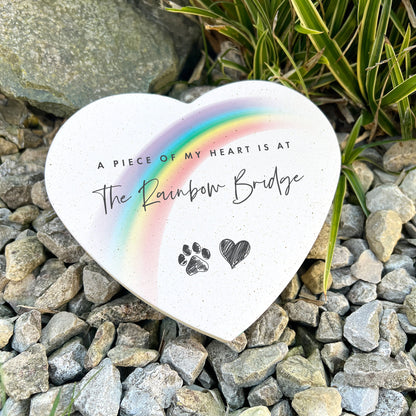 Rainbow Bridge Resin Heart - Carton of 12
