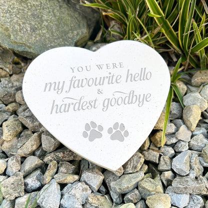 Hardest Goodbye Resin Heart - Carton of 12