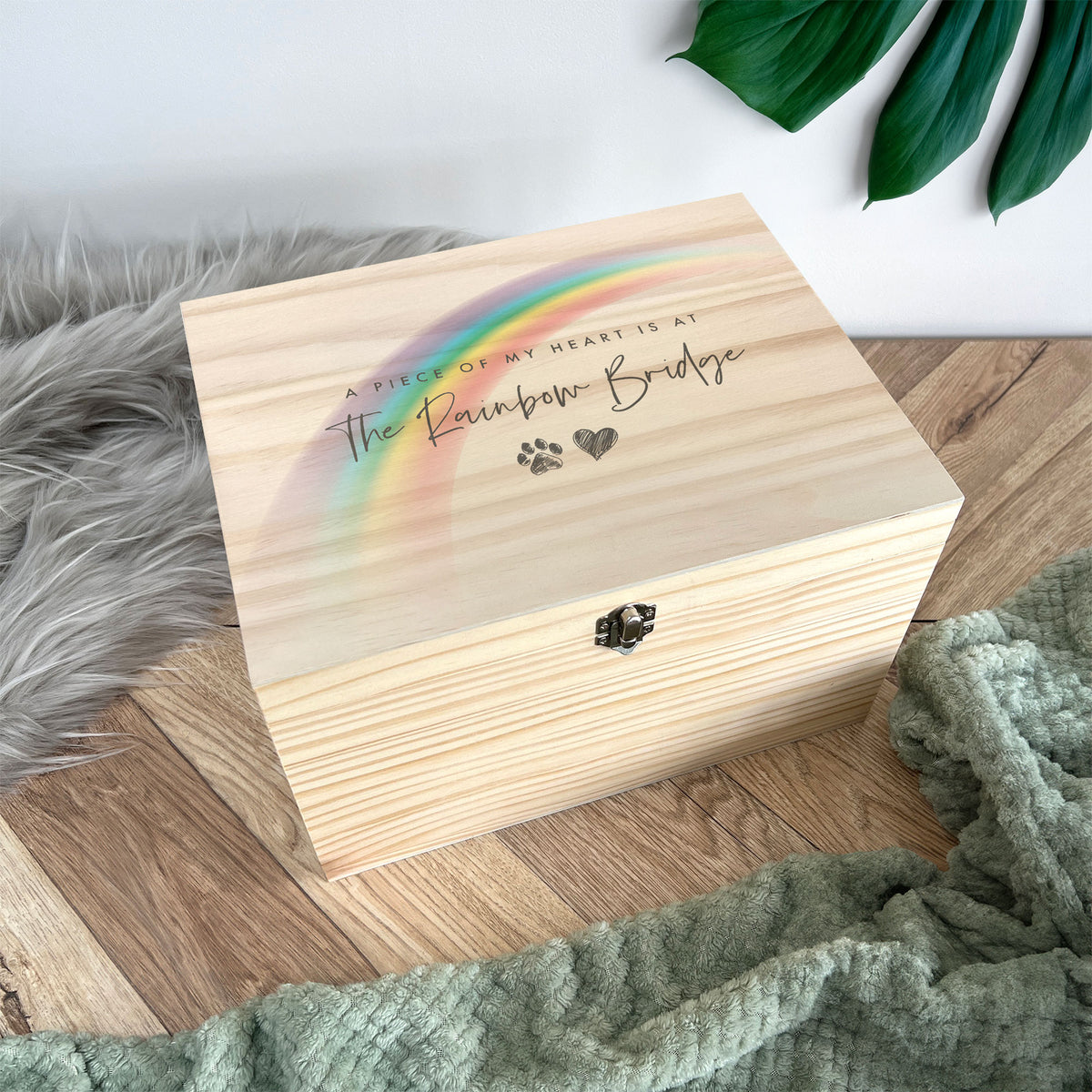 Rainbow Bridge Wooden Memory Box - Carton of 4