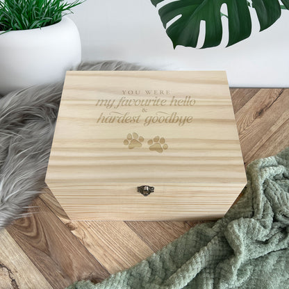 Hardest Goodbye Engraved Wooden Memory Box - Carton of 4