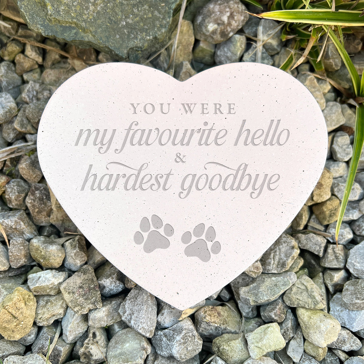 Hardest Goodbye Resin Heart - Carton of 12