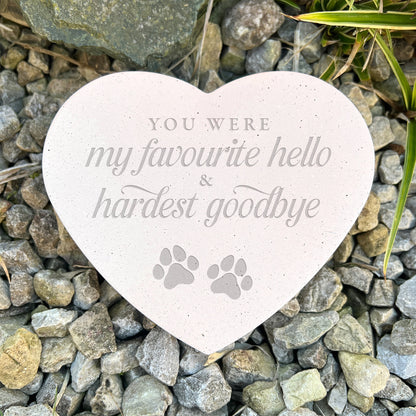 Hardest Goodbye Resin Heart - Carton of 12