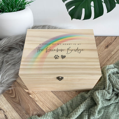 Rainbow Bridge Wooden Memory Box - Carton of 4