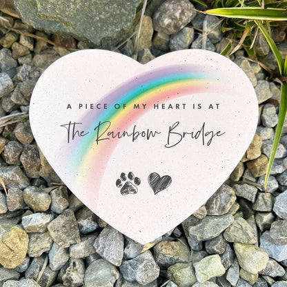 Rainbow Bridge Resin Heart - Carton of 12