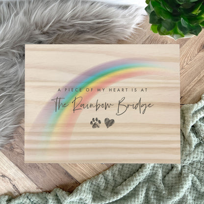 Rainbow Bridge Wooden Memory Box - Carton of 4