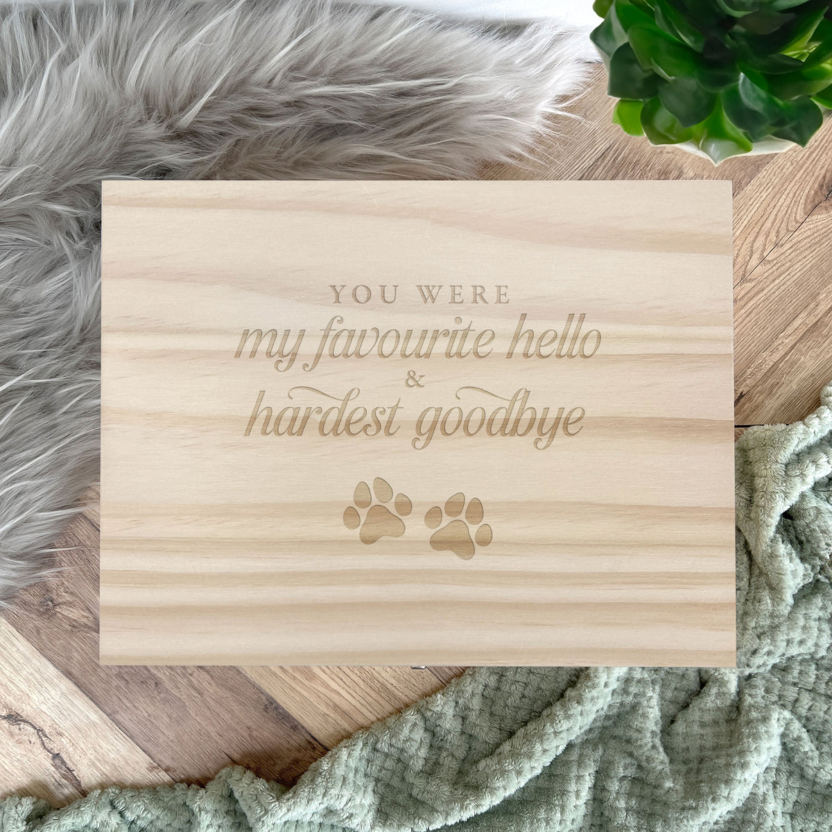 Hardest Goodbye Engraved Wooden Memory Box - Carton of 4
