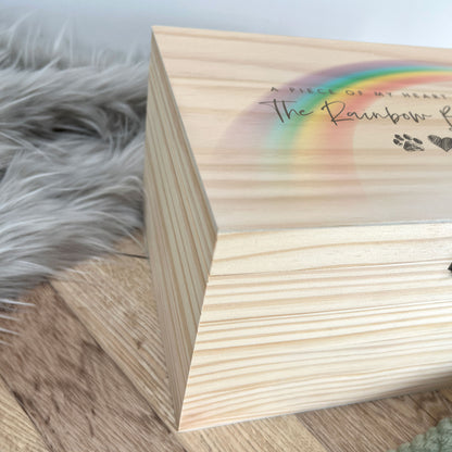 Rainbow Bridge Wooden Memory Box - Carton of 4