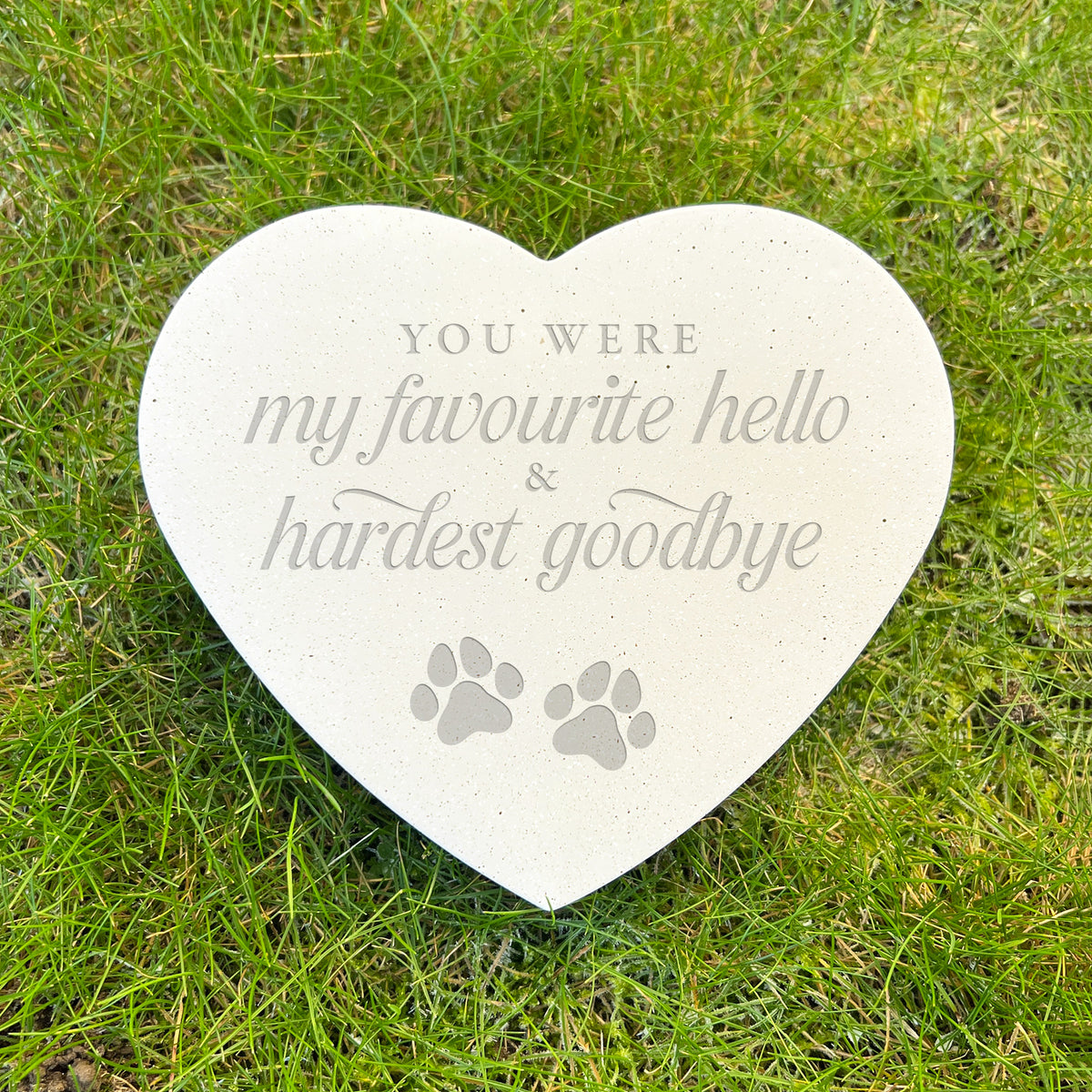 Hardest Goodbye Resin Heart - Carton of 12