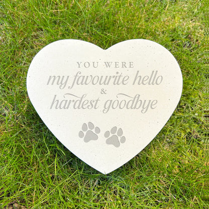 Hardest Goodbye Resin Heart - Carton of 12