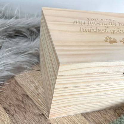Hardest Goodbye Engraved Wooden Memory Box - Carton of 4