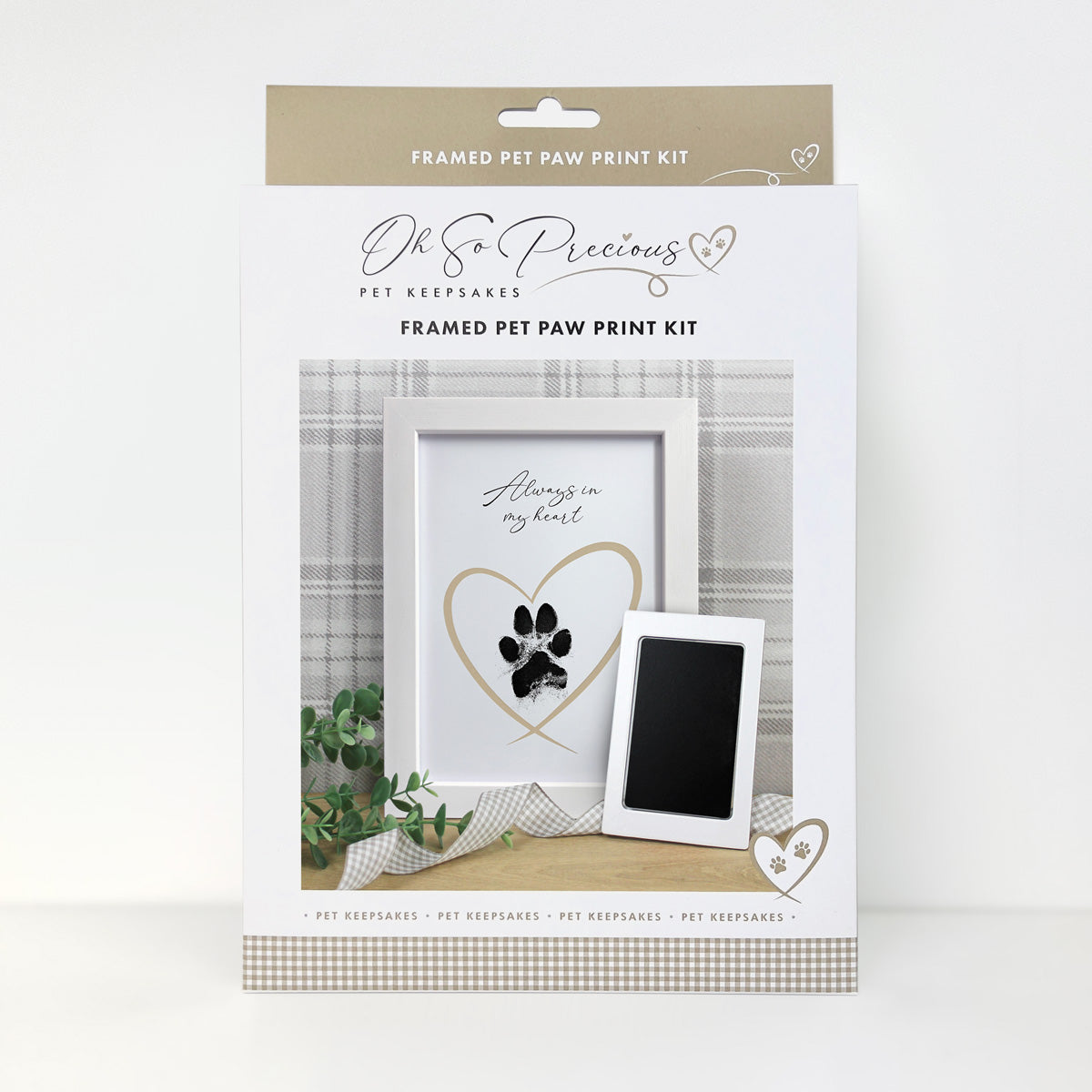 Personalised Framed Pet Paw Print Keepsake With Ink Kit