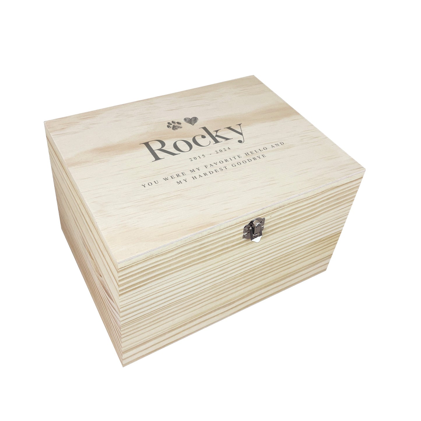 Personalised Sketch Pet Memorial Keepsake Box - 5 Sizes