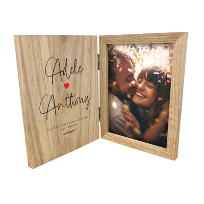 Personalised Couples Names Book Photo Frame