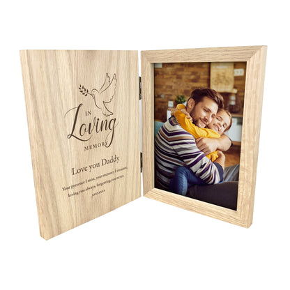 Personalised In Loving Memory Dove Memorial Book Photo Frame