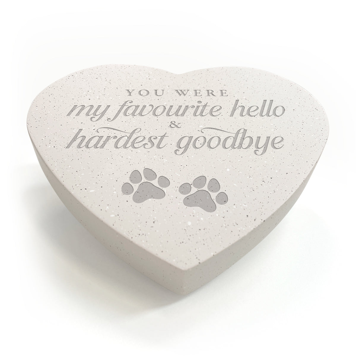 Hardest Goodbye Resin Heart - Carton of 12