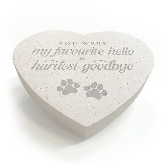 Hardest Goodbye Resin Heart - Carton of 12