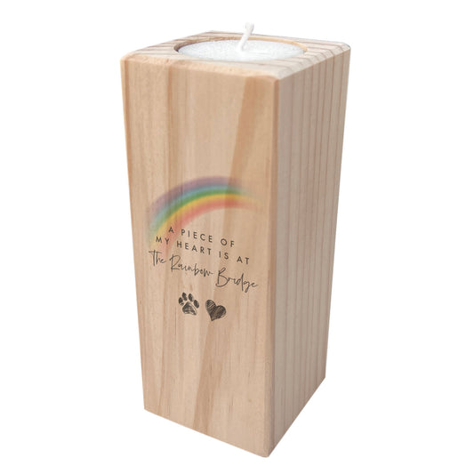 Rainbow Bridge Wooden Tea Light Holder - Carton of 12