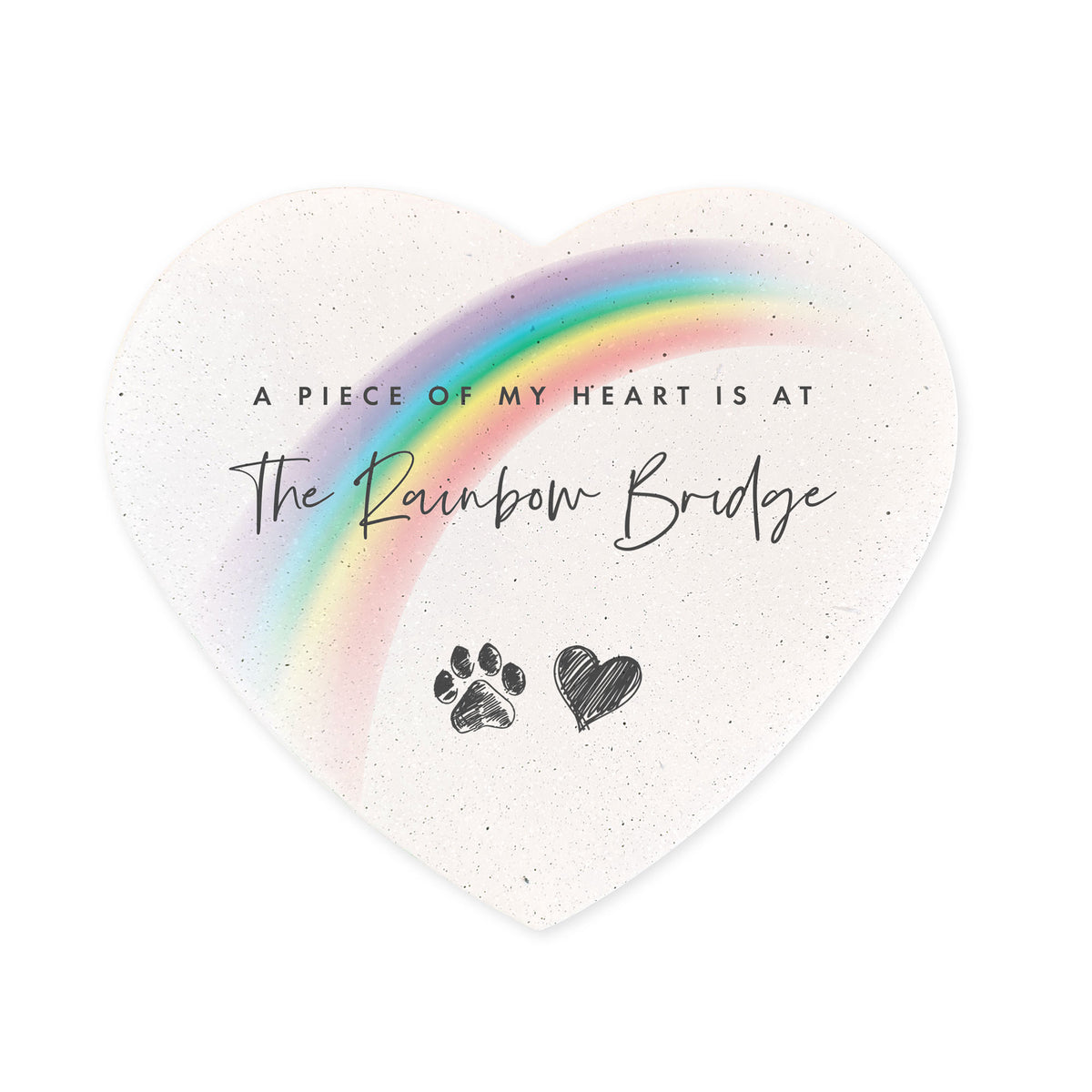 Rainbow Bridge Resin Heart - Carton of 12