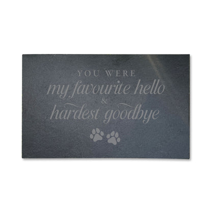 Hardest Goodbye Rectangular Slate Garden/Grave Marker - Carton of 5