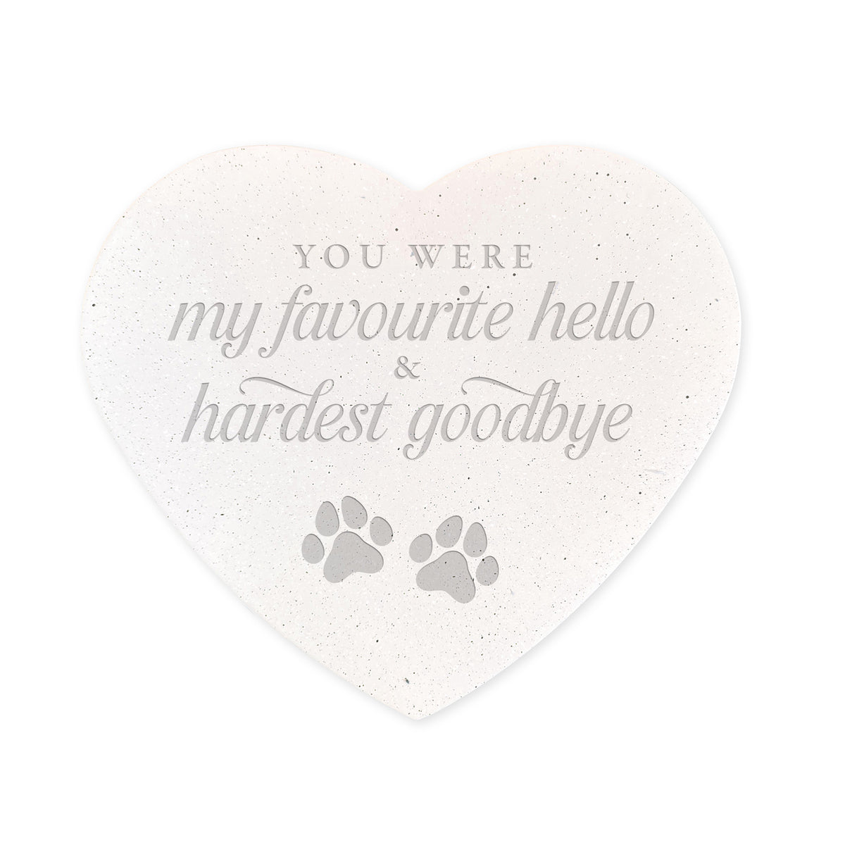 Hardest Goodbye Resin Heart - Carton of 12