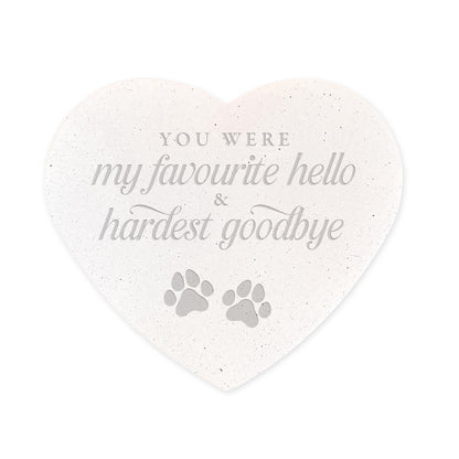 Hardest Goodbye Resin Heart - Carton of 12