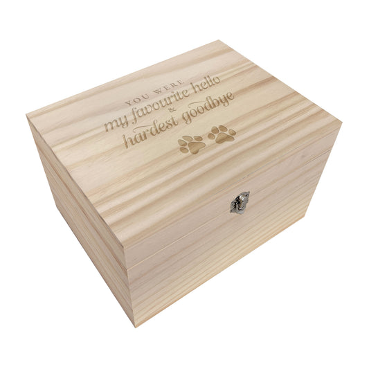 Hardest Goodbye Engraved Wooden Memory Box - Carton of 4