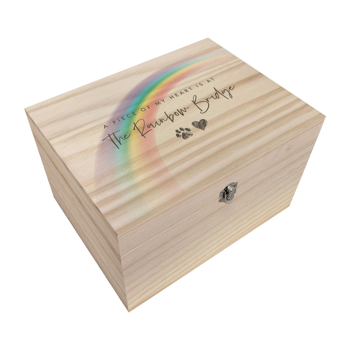 Rainbow Bridge Wooden Memory Box - Carton of 4