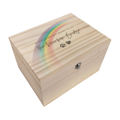 Rainbow Bridge Wooden Memory Box - Carton of 4