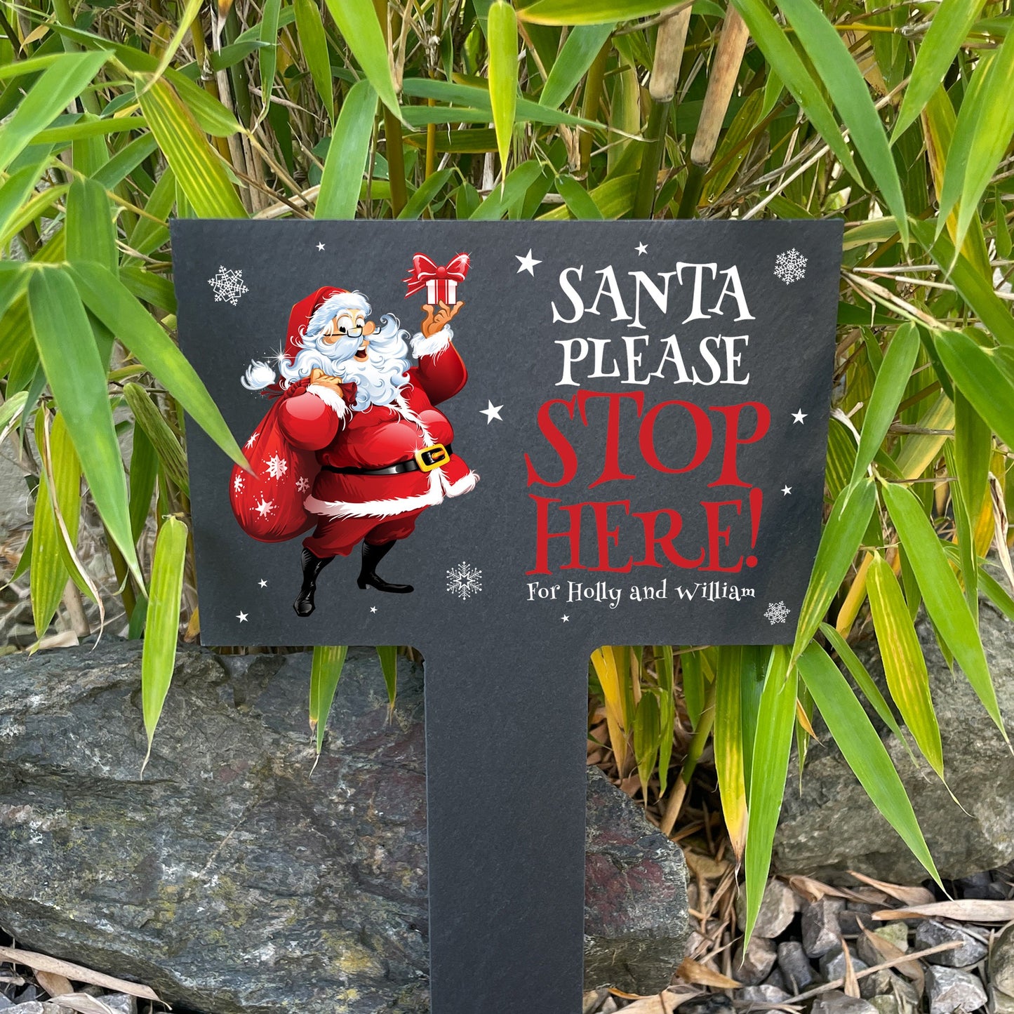 Personalised Cartoon Santa Please Stop Here Sign