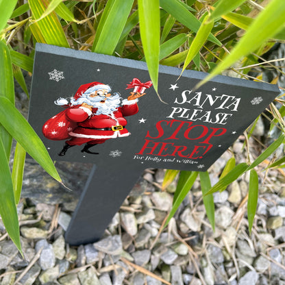 Personalised Cartoon Santa Please Stop Here Sign