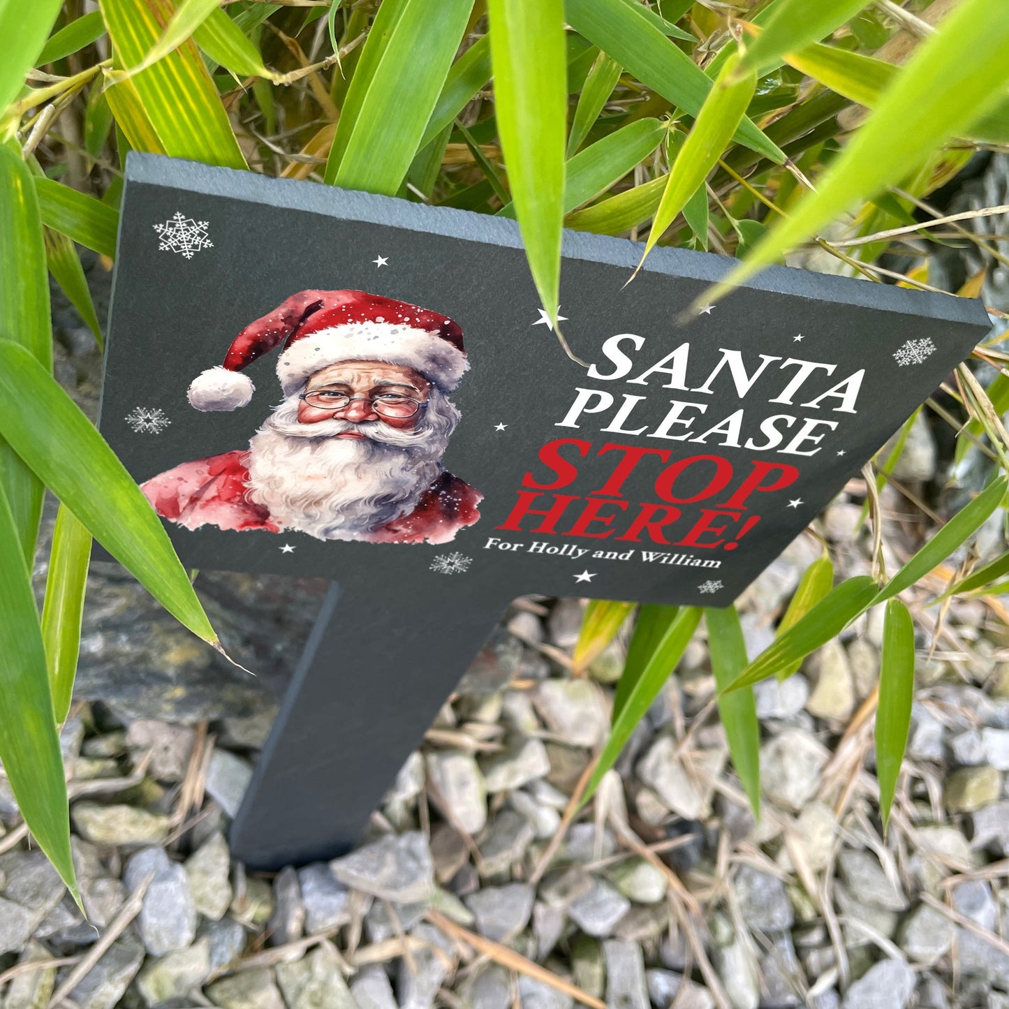 Personalised Traditional Santa Please Stop Here Sign