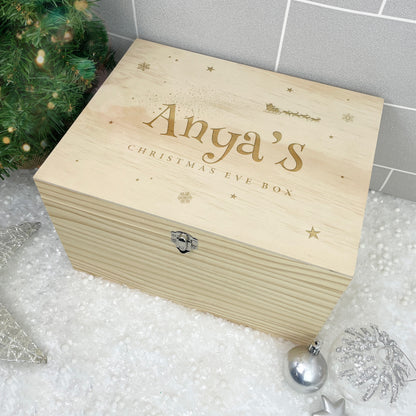 Personalised Santa Sleigh Christmas Eve Box - 4 Sizes