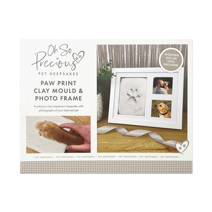 Personalised Paw Print Clay Mould & Photo Frame Kit