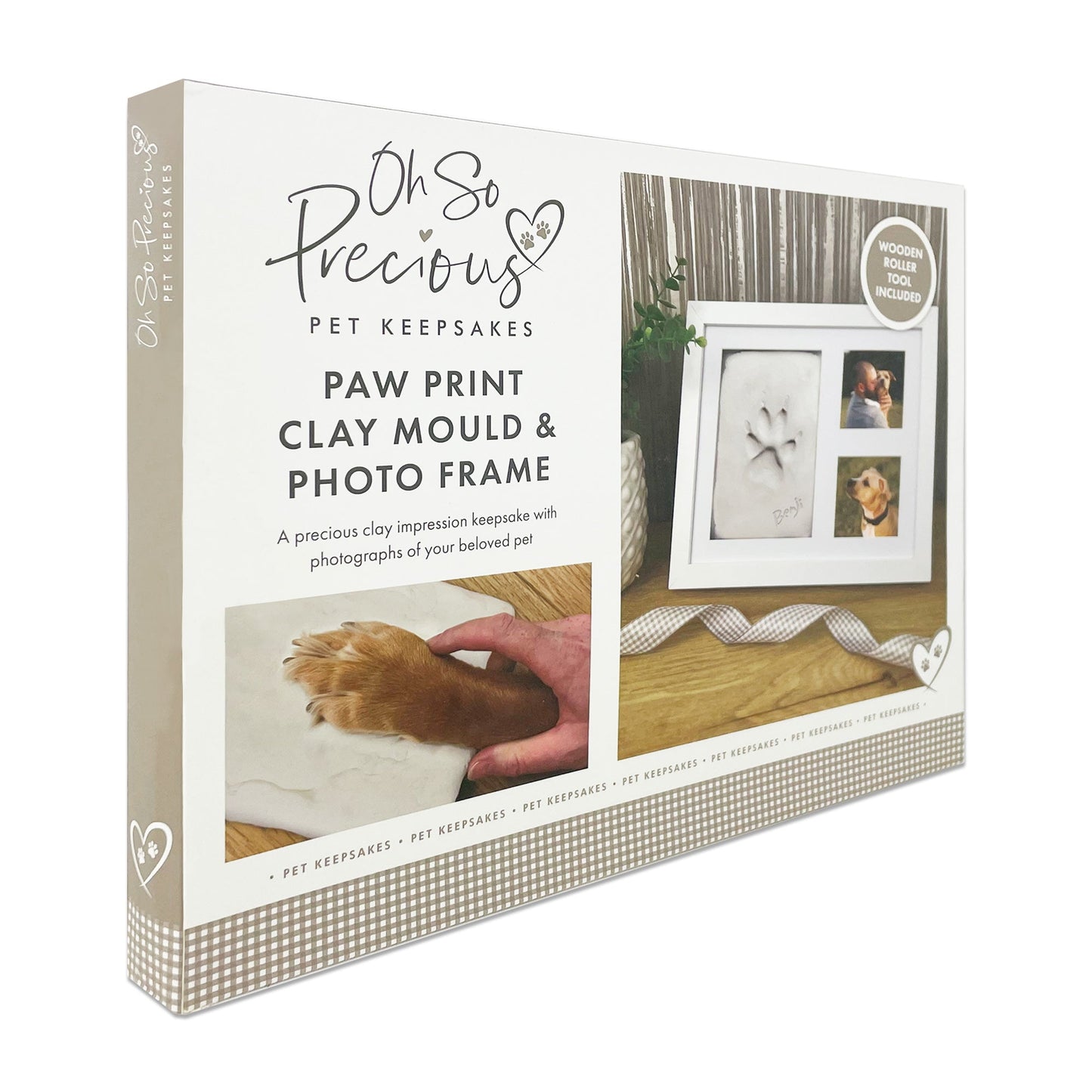 Personalised Paw Print Clay Mould & Photo Frame Kit