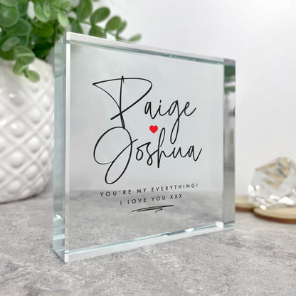 Personalised Couples Crystal Token