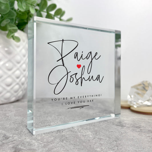 Personalised Couples Crystal Token