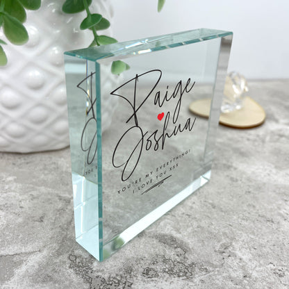 Personalised Couples Crystal Token