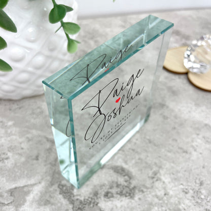 Personalised Couples Crystal Token