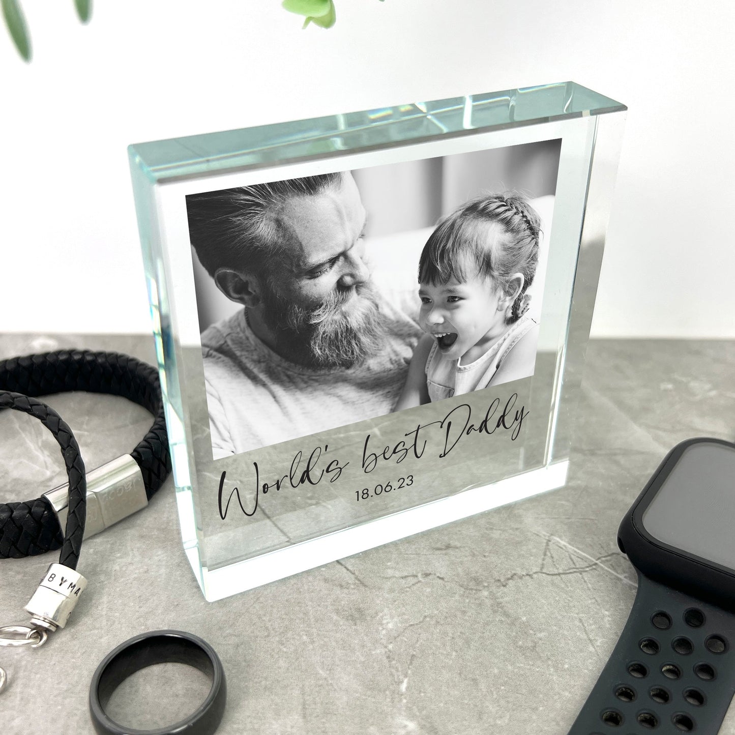 Personalised Free Text Photo Crystal Token