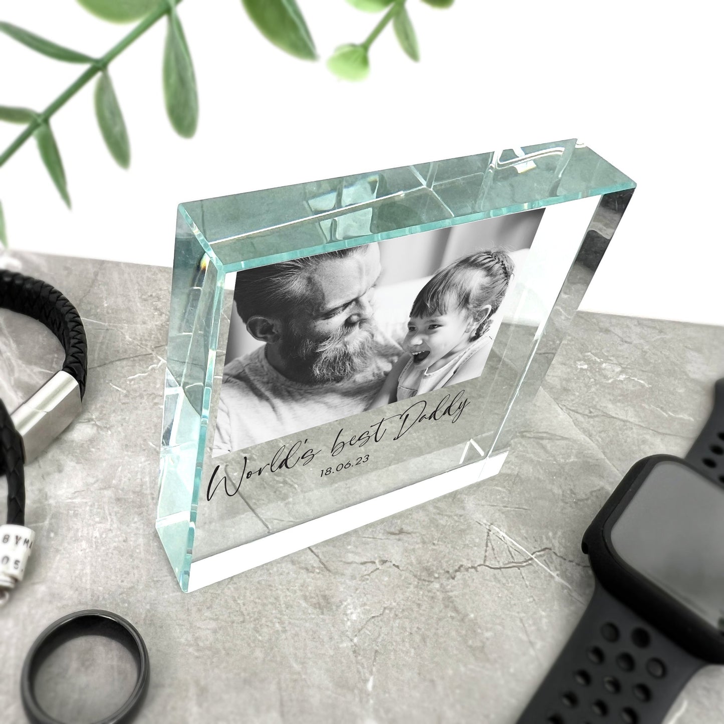 Personalised Free Text Photo Crystal Token