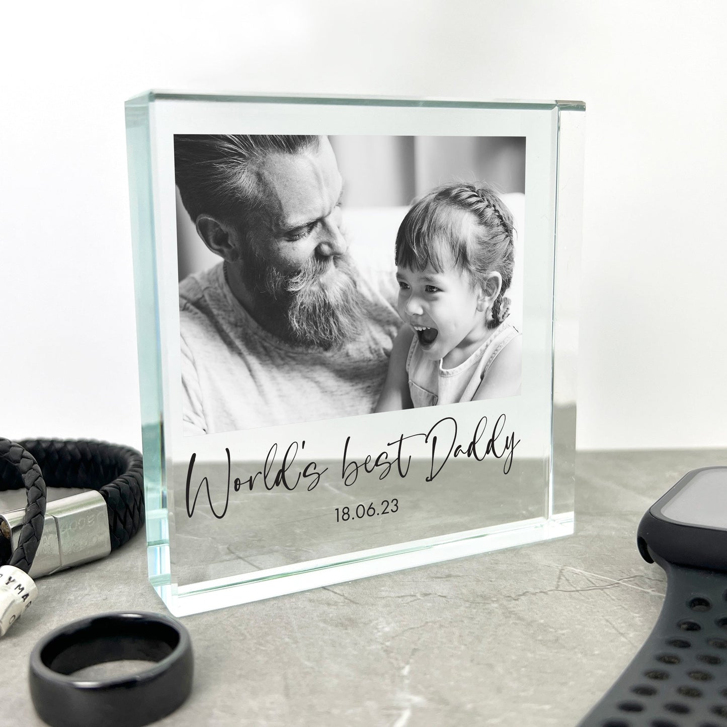 Personalised Free Text Photo Crystal Token