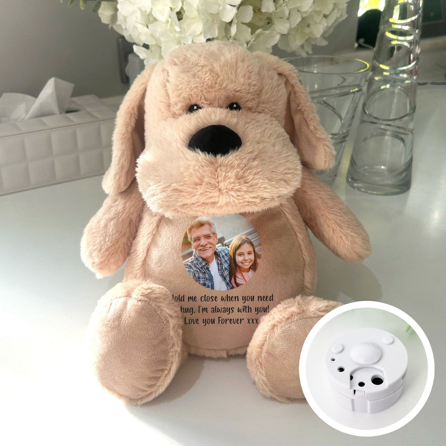 Personalised Photo Record-A-Voice Keepsake Memory Dog